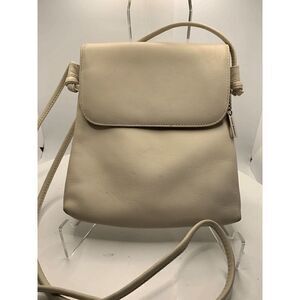 Giani Bernini Ivory Leather Crossbody Purse
